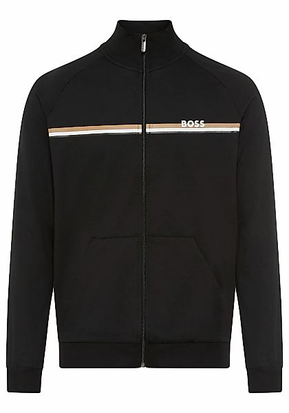 BOSS Sweatjacke "Authentic" mit Streifen und Logo, regular fit günstig online kaufen