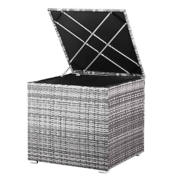 Gartenbox Polyrattan 318L Grau mit Innenverkleidung wetterfeste günstig online kaufen