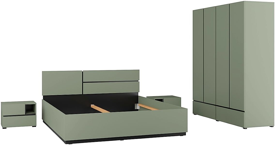 Home affaire Schlafzimmer-Set "Cross, moderne, grifflose Optik, FSC-zertifi günstig online kaufen
