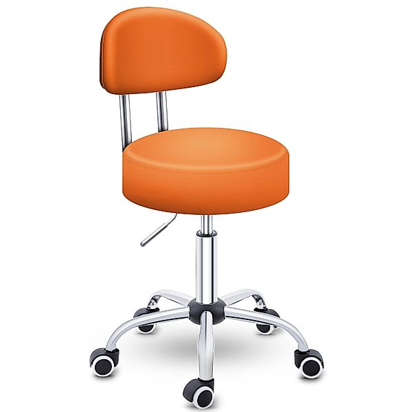 TRESKO Drehhocker Rollhocker mit Lehne, Arbeitshocker günstig online kaufen