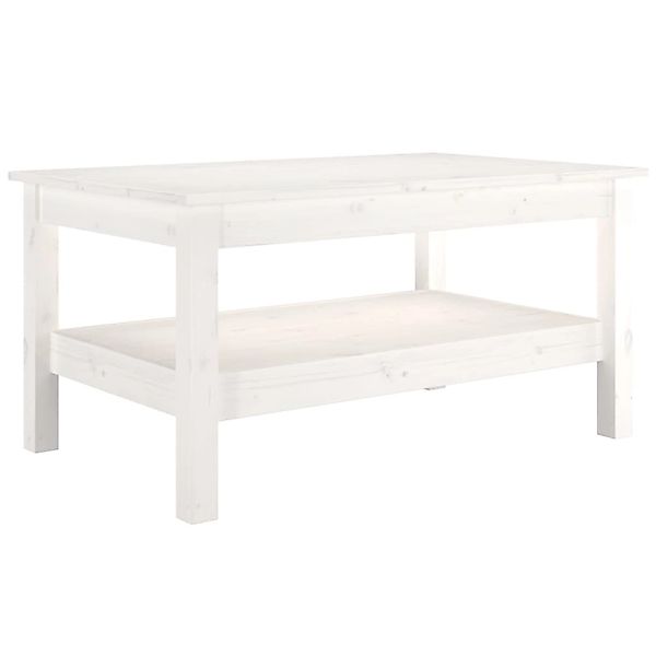 vidaXL Couchtisch Weiß 80x50x40 cm Massivholz Kiefer 814285 günstig online kaufen
