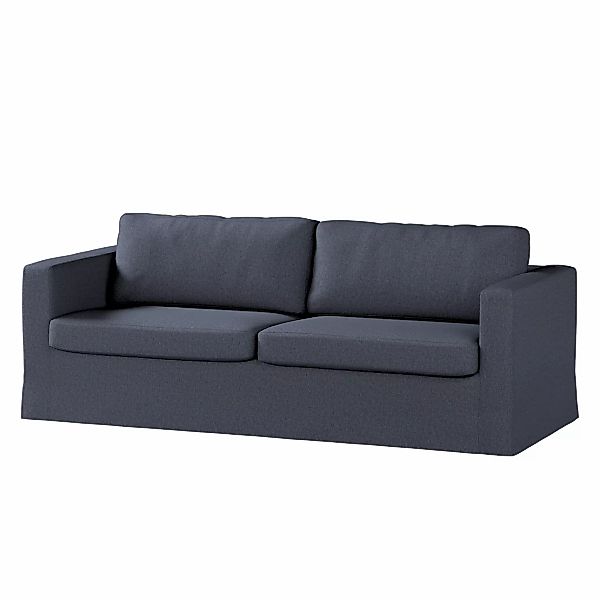 Bezug für Karlstad 3-Sitzer Sofa nicht ausklappbar, lang, dunkelblau, Bezug günstig online kaufen