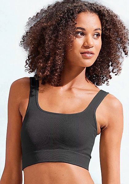 LASCANA Crop-Top, Seamless Top mit Rippstruktur günstig online kaufen