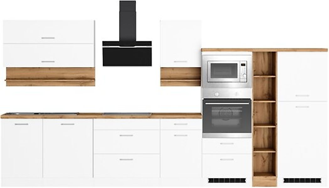 KOCHSTATION Küchenzeile »KS-Milan« 390 cm breit, viel Stauraum, wahlweise m günstig online kaufen