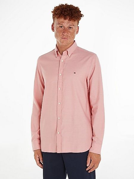 Tommy Hilfiger Langarmhemd FLEX DOBBY Slim Fit SHIRT mit Knopfleiste günstig online kaufen