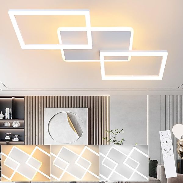 Nettlife LED Deckenleuchte Schwarz Dimmbar Wohnzimmer günstig online kaufen
