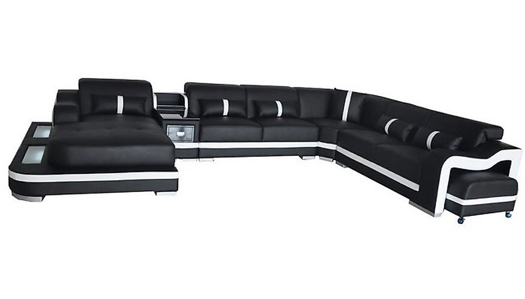 Xlmoebel Sofa Modernes Ecksofa in U-Form aus Leder mit zeitgemäßem Design u günstig online kaufen