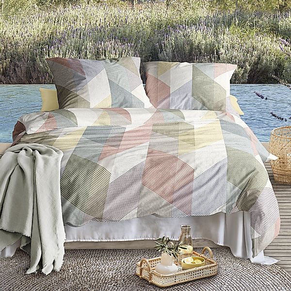 Irisette Mako Satin Bettwäsche Wave 8739-90 Streifen Bunt 135x200 günstig online kaufen