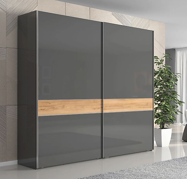 OTTO home Kleiderschrank "Onyx, Schwebetürenschrank inklusive Innenleben, F günstig online kaufen