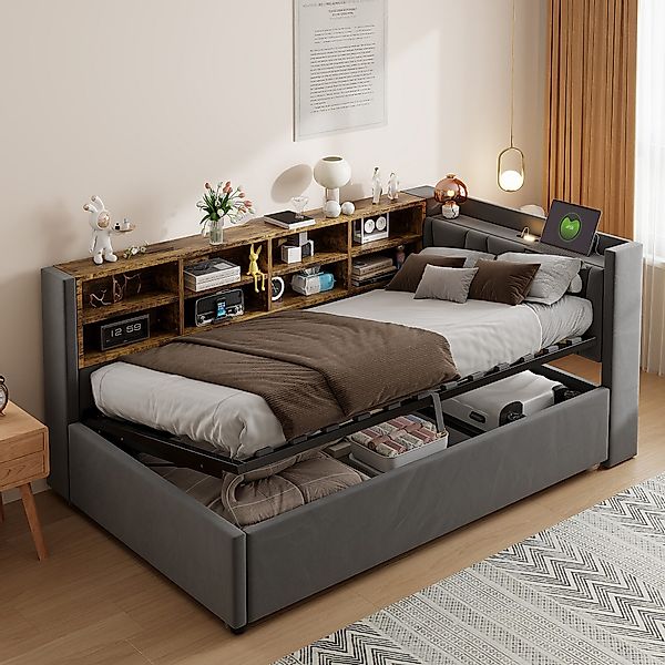 STILVORA Schlafsofa 90×200 mit Stauraum,Daybett Tagesbett günstig online kaufen