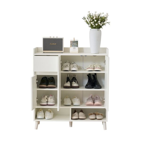 MODFU Sideboard mit Massivholzbeinen (Wohnzimmerschrank,Kommode,Anrichte, 1 günstig online kaufen