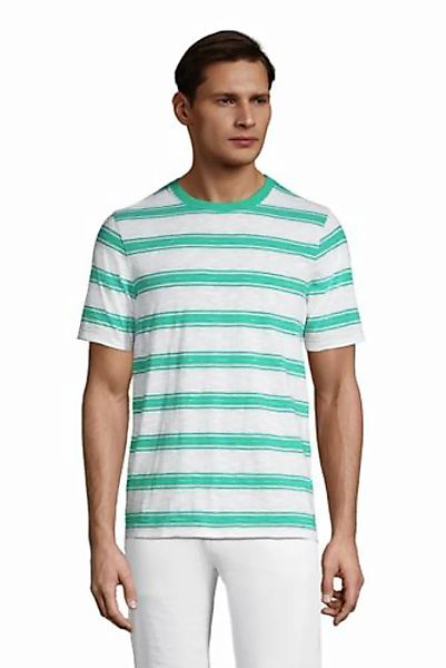 Kurzarm-Shirt aus Slub-Jersey, Classic Fit, Herren, Größe: S Normal, Grün, günstig online kaufen