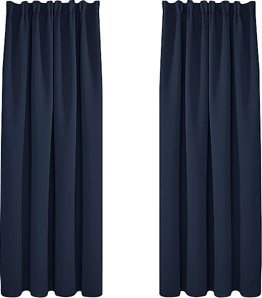 Deconovo Verdunkelungsvorhang Gardinen mit Kräuselband Blickdicht günstig online kaufen