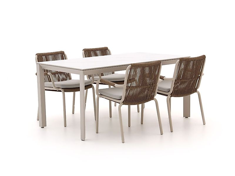 Bellagio Caronia/Sestino 160 cm Gartenmöbel-Set 5-teilig stapelbar günstig online kaufen