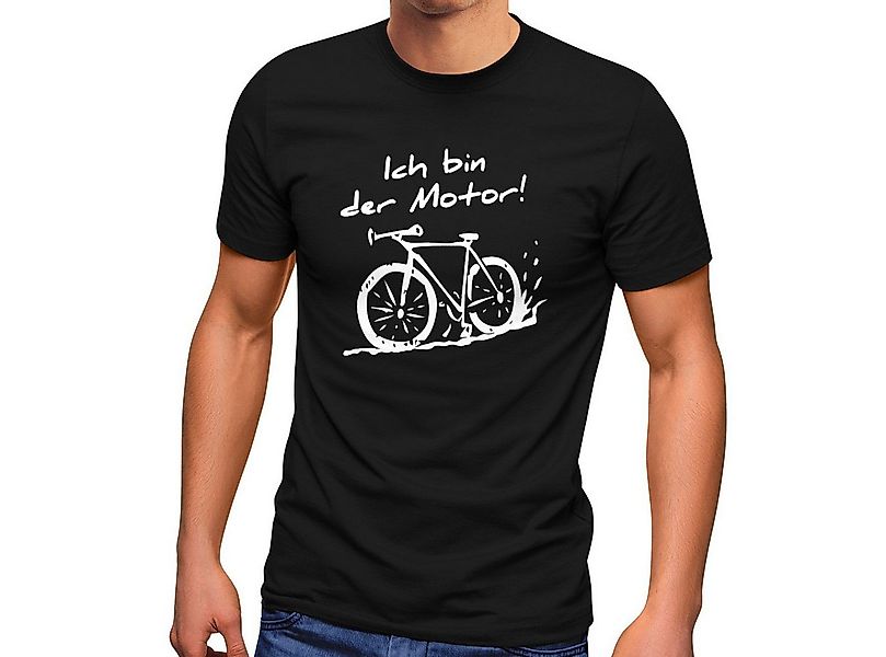 MoonWorks Print-Shirt Herren T-Shirt Ich bin der Motor! Fahrrad MTB Mountai günstig online kaufen