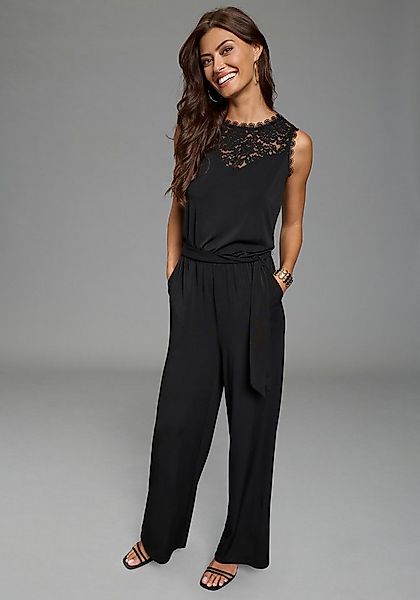 Laura Scott Jumpsuit klassische und elegante Passform mit Spitze, ärmellos günstig online kaufen