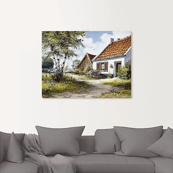 Artland Wandbild »Katze auf dem Dach«, Garten, (1 St.), als Leinwandbild, P günstig online kaufen