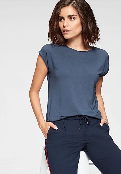 Tamaris T-Shirt mit Rundhalsausschnitt und überschnittenen Ärmeln günstig online kaufen