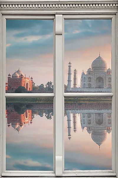 queence Wandsticker »Taj Mahal« Wandsticker, Wandbild, selbstklebend, 3D, F günstig online kaufen