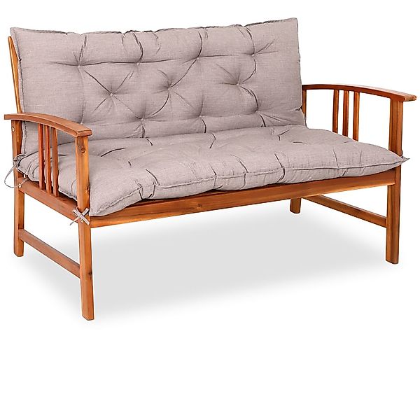 Bankauflage mit Rückenlehne Creme meliert 100x110x10cm günstig online kaufen