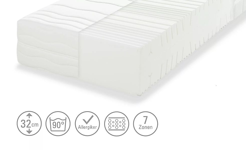 Komfortschaum-Matratze 32 cm Luxushöhe - weiß - 180 cm - 32 cm - Matratzen günstig online kaufen
