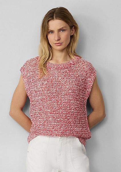 s.Oliver Kurzarmpullover Strickpullover Relaxed-Fit-Pullunder aus Ajourstri günstig online kaufen