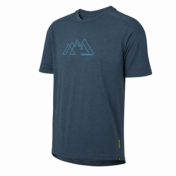 IXS T-Shirt T-Shirts iXS Flow Tech T-Shirt mit Mountaingrafik - Blau S- (1- günstig online kaufen