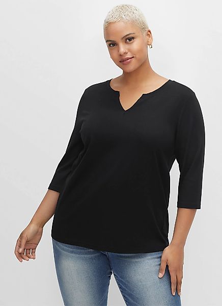 Sheego 3/4-Arm-Shirt "3/4-Arm-Shirt", (1 tlg.) günstig online kaufen