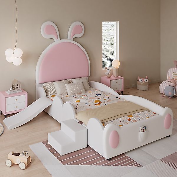 Flieks Kinderbett, Polsterbett Prinzessinbett Hasenohren 90x200cm günstig online kaufen