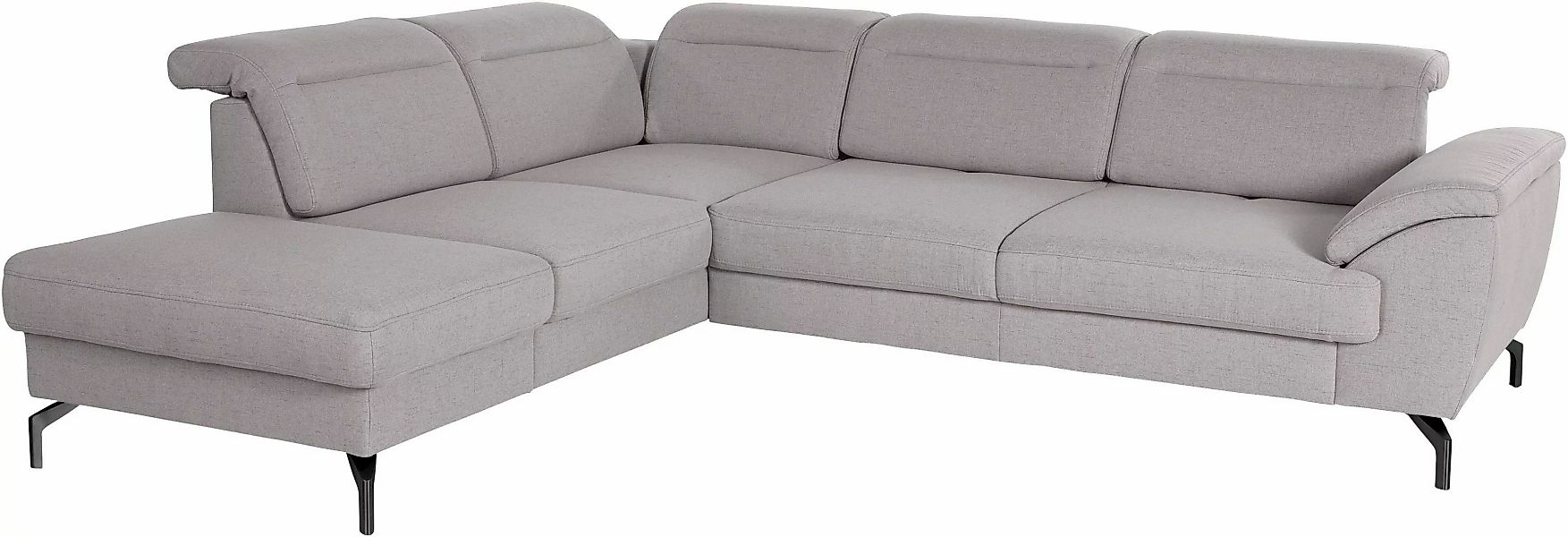 sit&more Ecksofa »Percy L-Form«, 15 cm Fußhöhe, Sitztiefenverstellung, wahl günstig online kaufen