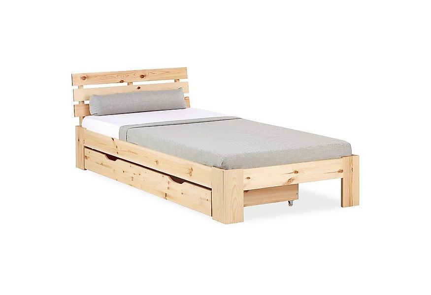Homestyle4u Bettschubkasten B/H/T 173x16x63 Bettkasten Stauraum unter Bett günstig online kaufen