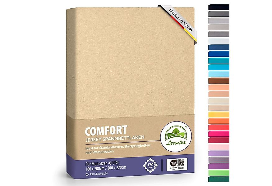 leevitex® Spannbettlaken Spannbettlaken Boxspringbett & Wasserbett Spannbet günstig online kaufen