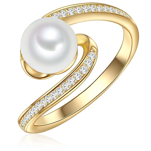Valero Pearls Silberring gelbgold, aus Sterling günstig online kaufen