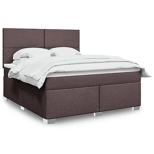 vidaXL Boxspringbett mit Matratze Dunkelbraun 180x200 cm Stoff 3292863 günstig online kaufen