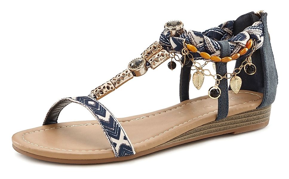 LASCANA Sandale "Sommerschuh", Sandalette, Sommerschuh, kleiner Keilabsatz, günstig online kaufen