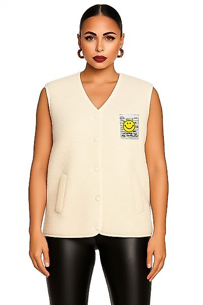 Worldclassca Fellimitatweste Worldclassca Teddy Weste Smiley günstig online kaufen
