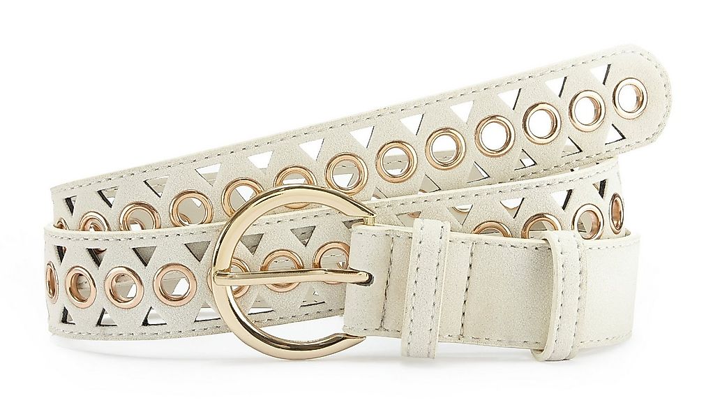 LASCANA Hüftgürtel Hosengürtel mit kleinen Cut-Outs, Gürtel, Jeansgürtel günstig online kaufen