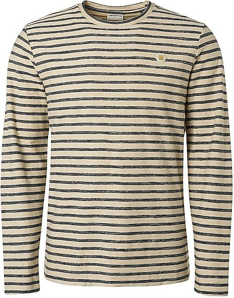 No Excess Longsleeve T Shirt Streifen Beige - Größe 3XL günstig online kaufen