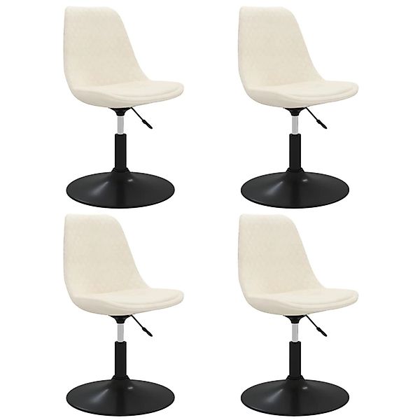 vidaXL Esszimmerstühle 4 Stk Drehbar Creme Samt 338389 günstig online kaufen