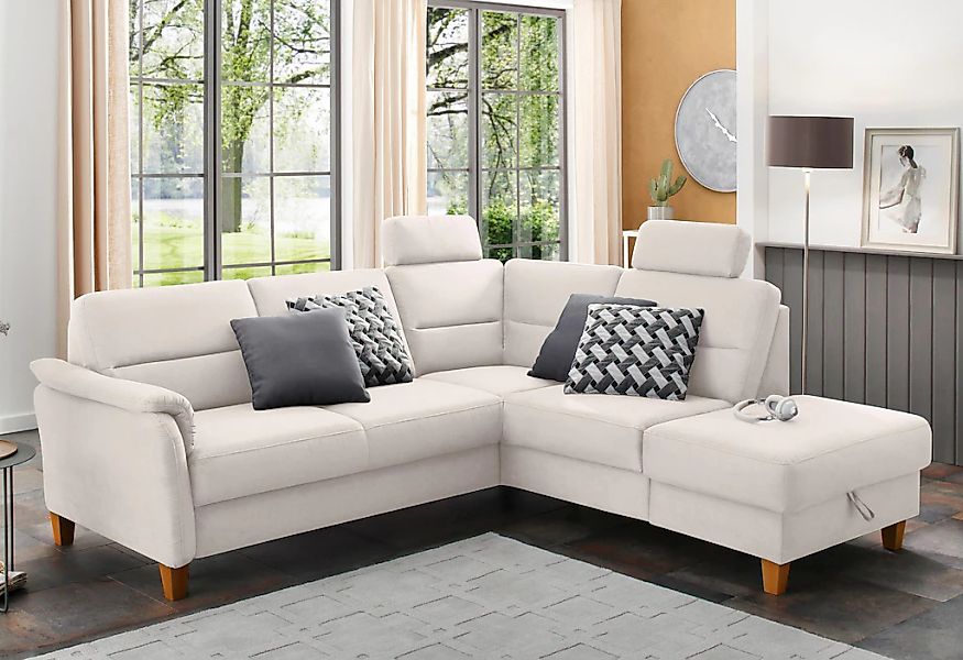 Home affaire Ecksofa "Palmera L-Form, B: 236 cm" optional Bettfunktion & Be günstig online kaufen