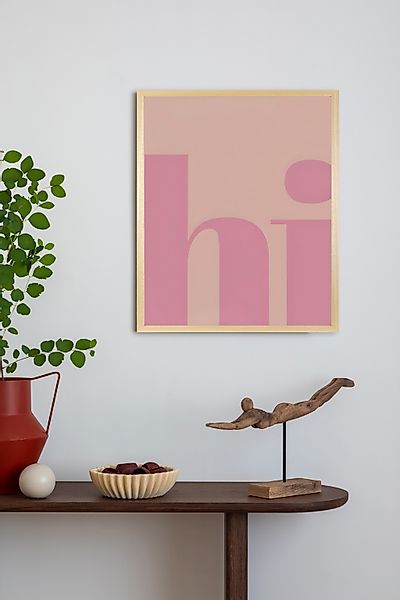 queence Bild mit Rahmen "Wanddeko "Hi" Schriftzug" Kunst  Schriftzug 1 Stk. günstig online kaufen