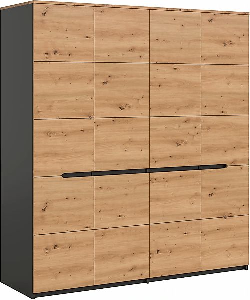 Home affaire Kleiderschrank "REHAT, Breite 180 cm, 4 Türen, 2 Kleiderstange günstig online kaufen