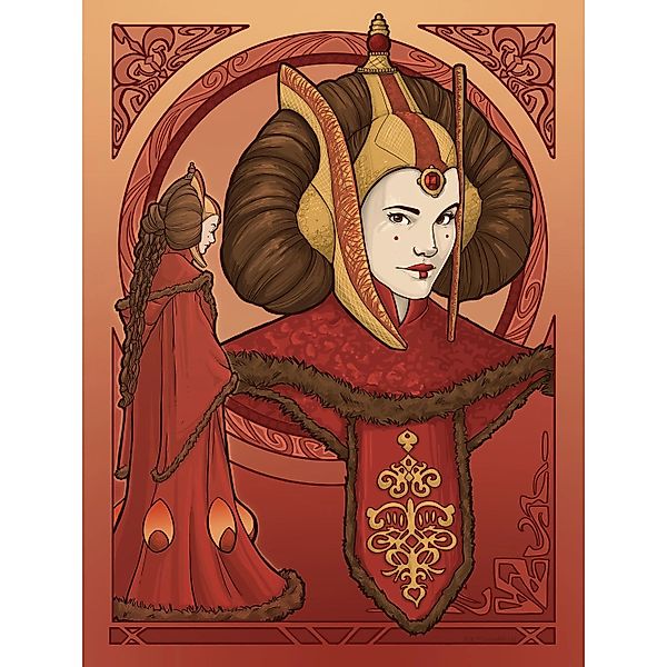 Disney Poster Star Wars Padmé Amidala Rot 30 cm x 40 cm 612864 günstig online kaufen