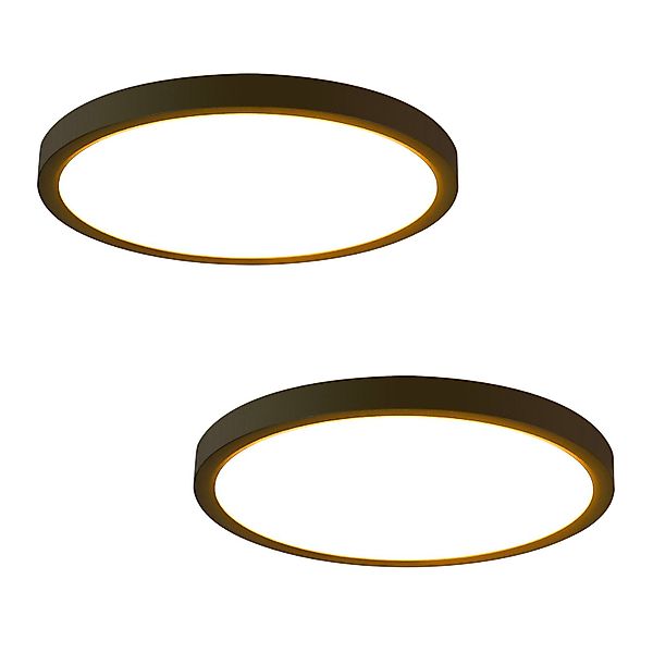 ZMH LED Deckenleuchte Wohnzimmer Rund Flach günstig online kaufen