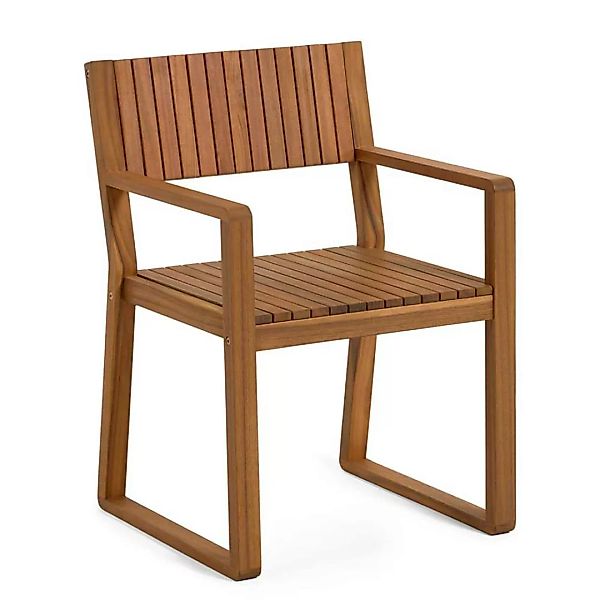 Gartenstuhl Set aus Akazie Massivholz Armlehnen (2er Set) günstig online kaufen