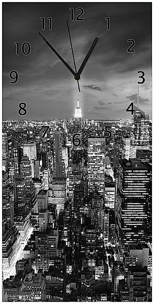 Wallario Wanduhr New York bei Nacht günstig online kaufen