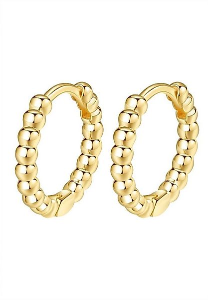 Dear Me Paar Creolen Ohrringe Gold 585 Damen Kugeln, Goldohrringe Echt Gold günstig online kaufen