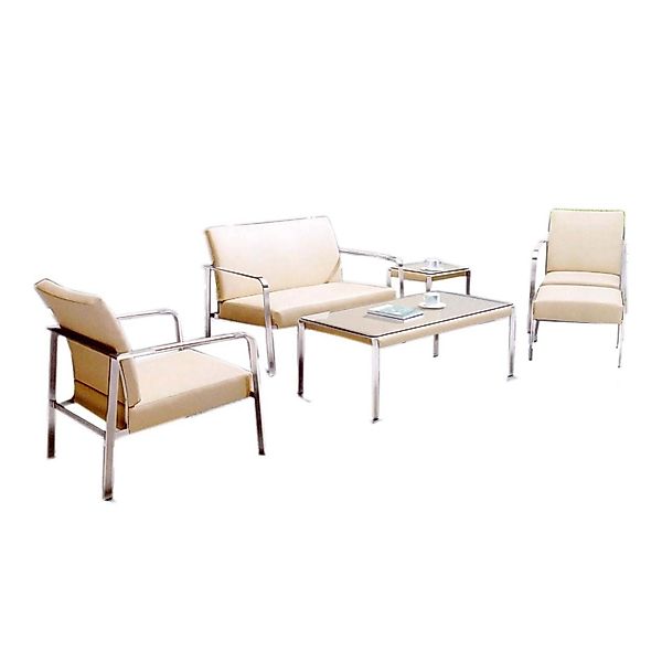 Jet-Line Gartenmöbelset Essgruppe Aphrodite in Creme mit Edelstahlrahmen günstig online kaufen