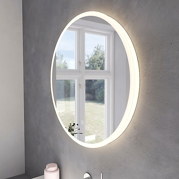 Loevschall Badspiegel »Atlas Rund, Badezimmerspiegel mit LED Beleuchtung, L günstig online kaufen