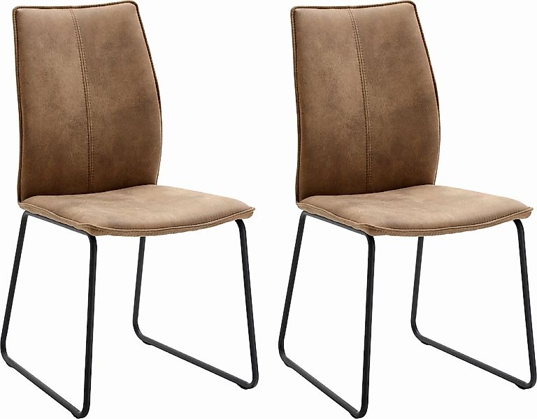 NIEHOFF SITZMÖBEL Polsterstuhl "Capri" (Set) 2 Stk.Kufengestell aus Eisen, günstig online kaufen